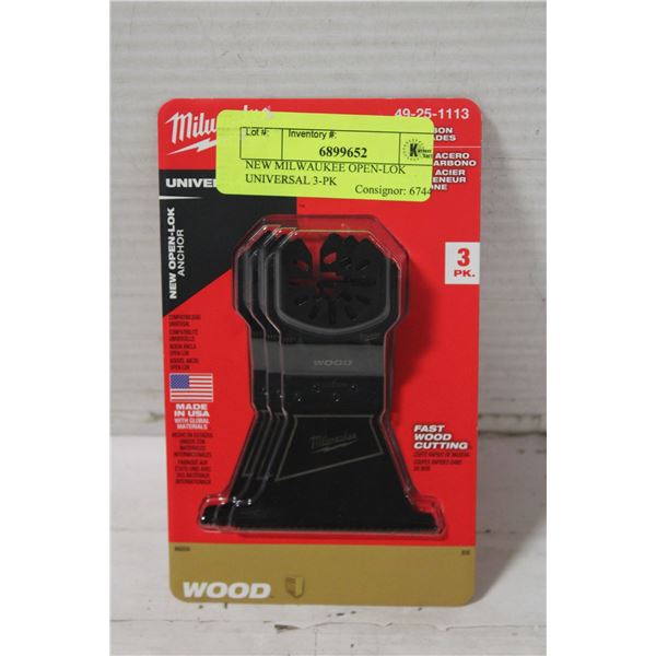 NEW MILWAUKEE OPEN-LOK UNIVERSAL 3-PK