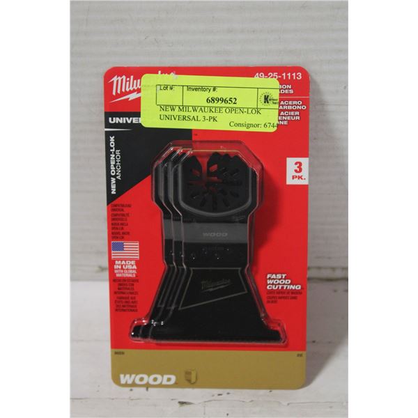 NEW MILWAUKEE OPEN-LOK UNIVERSAL 3-PK
