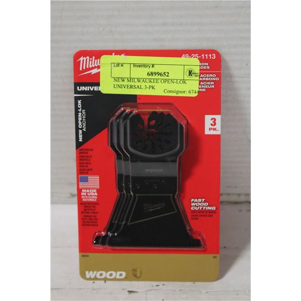 NEW MILWAUKEE OPEN-LOK UNIVERSAL 3-PK