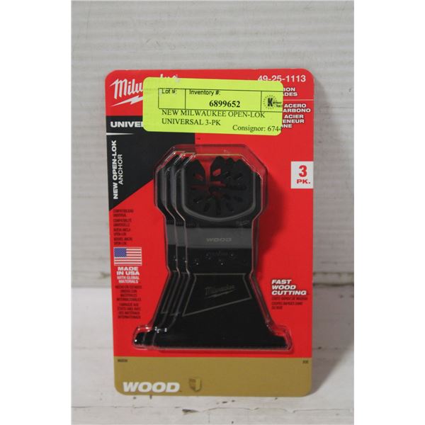 NEW MILWAUKEE OPEN-LOK UNIVERSAL 3-PK