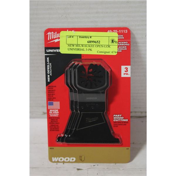 NEW MILWAUKEE OPEN-LOK UNIVERSAL 3-PK