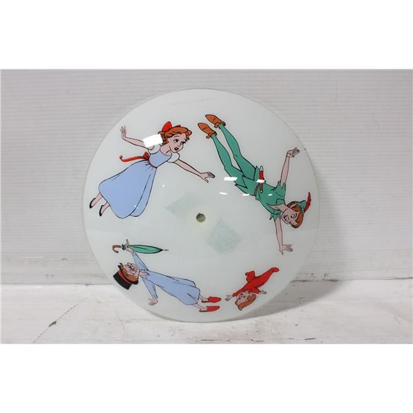 1980S WALT DISNEY PETER PAN GLASS CEILING LIGHT