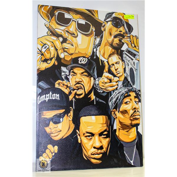 LARGE CANVAS "RAP LEGENDS" WALL ART WITH