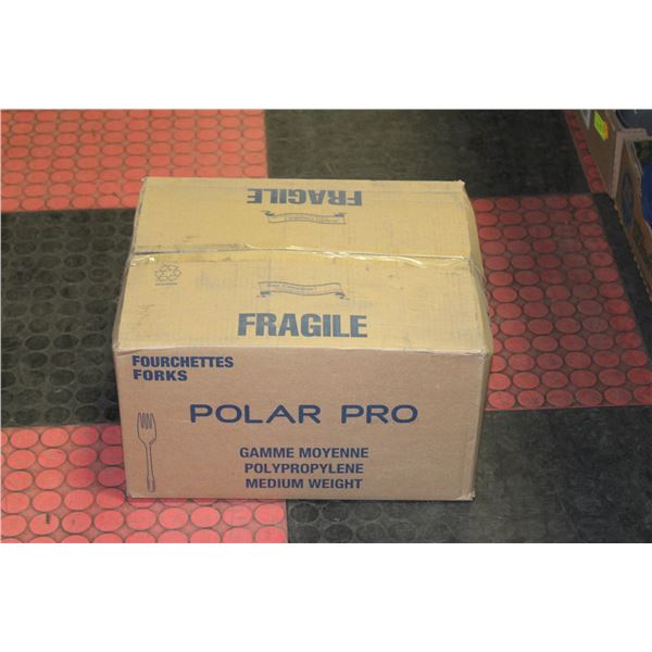 CASE OF POLAR PRO PLASTIC FORKS 1000PCS