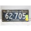 1943 ALBERTA LICENSE PLATE