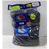 Image 1 : BLACK CREW SOCKS 12-16 SIZE 6-PACK FRUIT OF