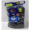 Image 1 : BLACK CREW SOCKS 12-16 SIZE 6-PACK FRUIT OF