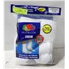 Image 1 : WHITE CREW SOCKS 12-16 SIZE 6-PACK FRUIT OF