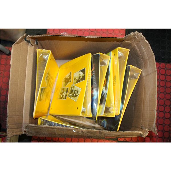 BOX OF NEW EMPTY HOCKEY CARD BINDERS
