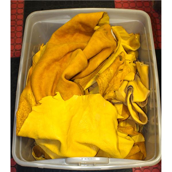 LARGE TOTE FULL OF QUALITY LEATHER FOR CRAFTING AN