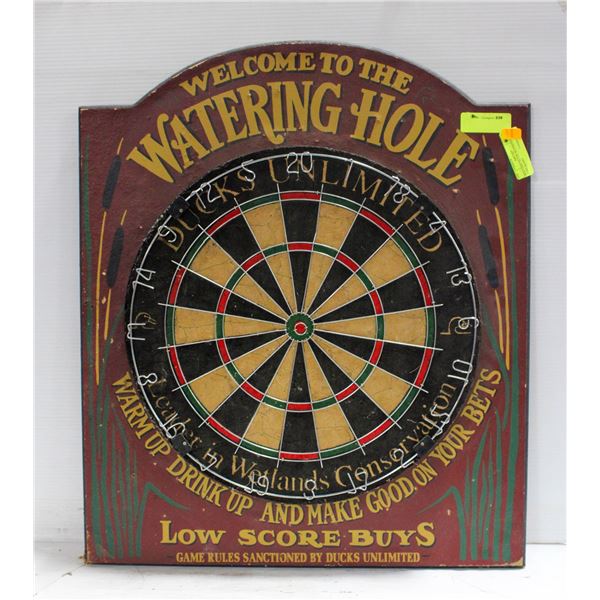 WELCOME TO THE WATERING HOLE DART BOARD