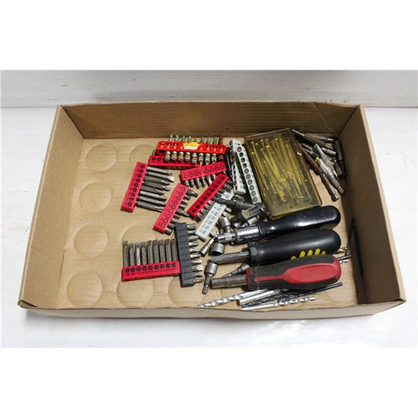 FLAT WITH MILWAUKEE BIT DRIVER AND LOADS OF BITS