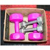 Image 1 : 2 SETS DUMBELLS 7.7 & 5 LBS