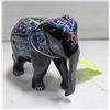 Image 1 : HAND CARVED PAINTED WOODEN ELEPHANT 5 INCHES TALL