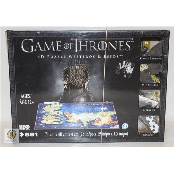 GAME OF THRONES 4D WESTEROS & ESSOS PUZZLE