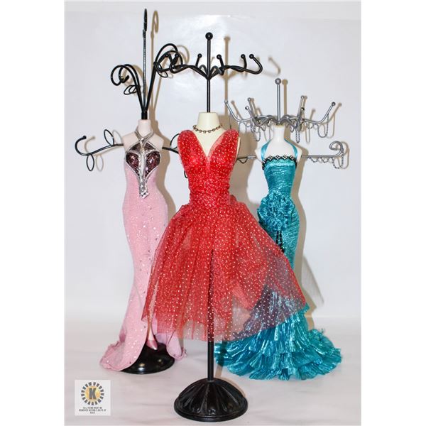 3 JEWELRY STANDS