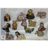 Image 1 : 11 VINTAGE RED ROSE TEA FIGURINES (CANADA)