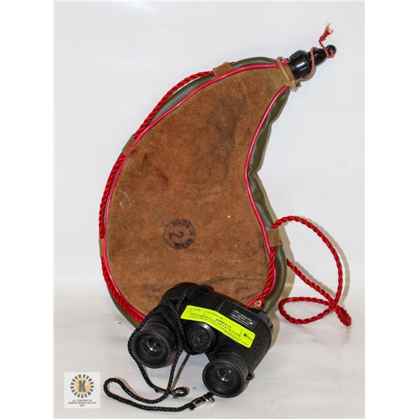 4X30 BINOCULARS & WATER CANTEEN TOGETHER-ESTATE