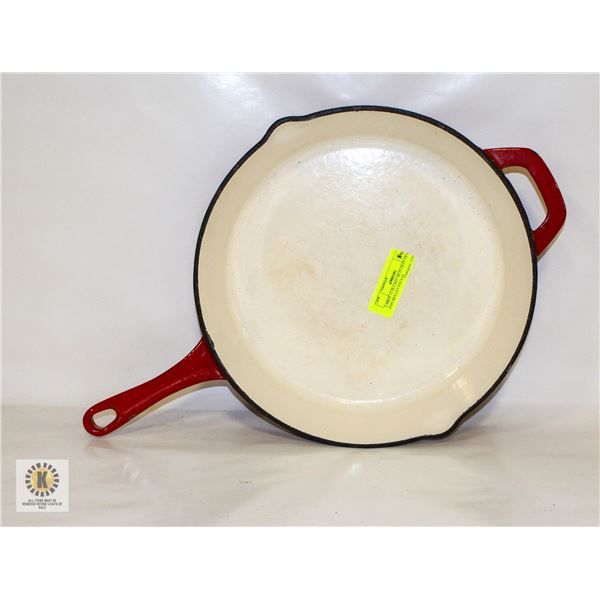 LARGE 12 IN CAST IRON DEEP FRY PAN SKILLET-ESTATE