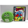 M&M'S PILLOW & SUPERMAN 11X16 PICTURE TOGETHER