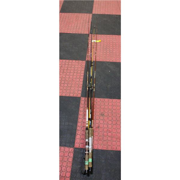 LOT OF 4 UNKNOWN MAKE/MODEL FISHING RODS