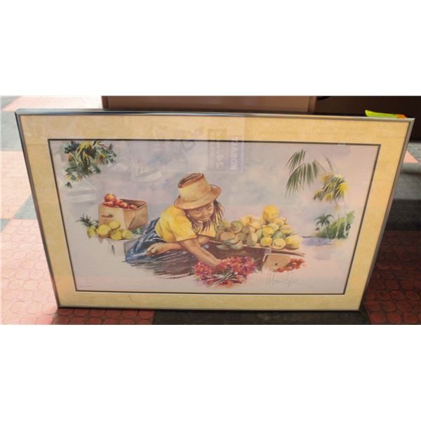 FRAMED WATERCOLOR 17.75" X 27.5"