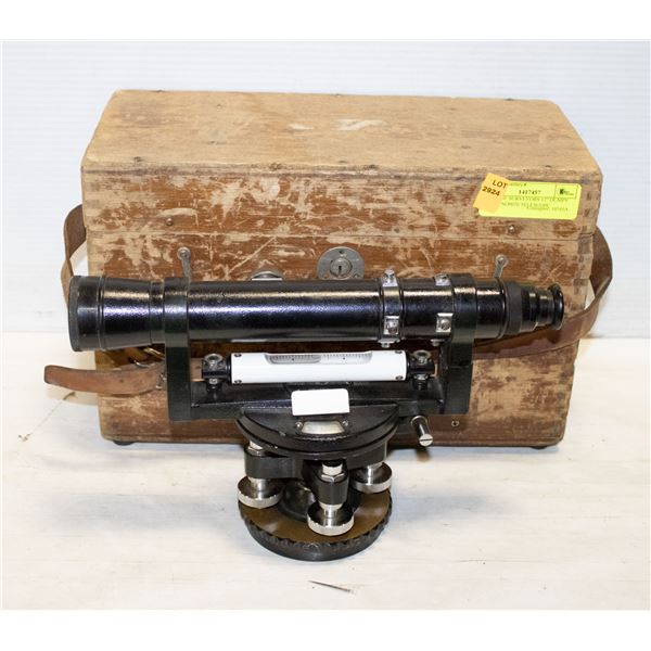 ANTIQUE SURVEYORS 12" DUMPY LEVEL NO9070 TELESCOPE