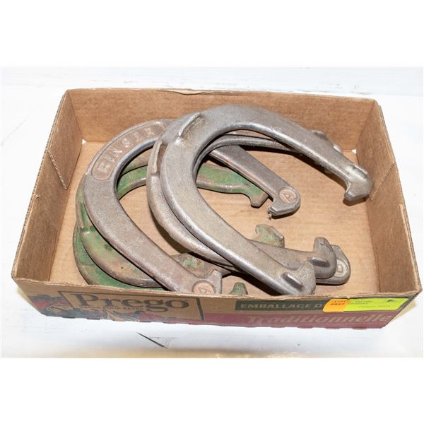 5 CAST HORSESHOES