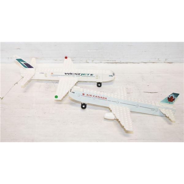 PAIR OF LEGO WESTJET PLANES