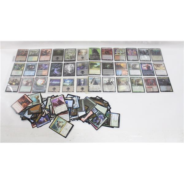 4 PAGES OF MAGIC THE GATHERING CARDS: