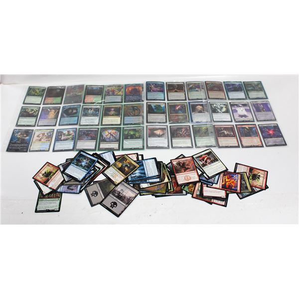 4 PAGES OF MAGIC THE GATHERING CARDS: