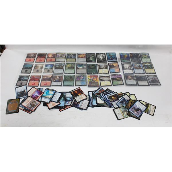 4 PAGES OF MAGIC THE GATHERING CARDS: