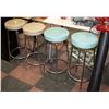 Image 1 : 4PCS SWIVEL STOOLS FROM 1960'S