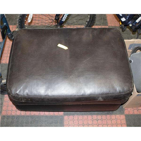 LEATHER OTTOMAN