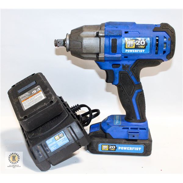 POWERFIST 20 V LI ION 1/2"-DRIVE IMPACT