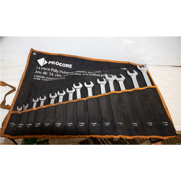 PROCORE 14PC FULLY POLISHED WTENCH SET SAE