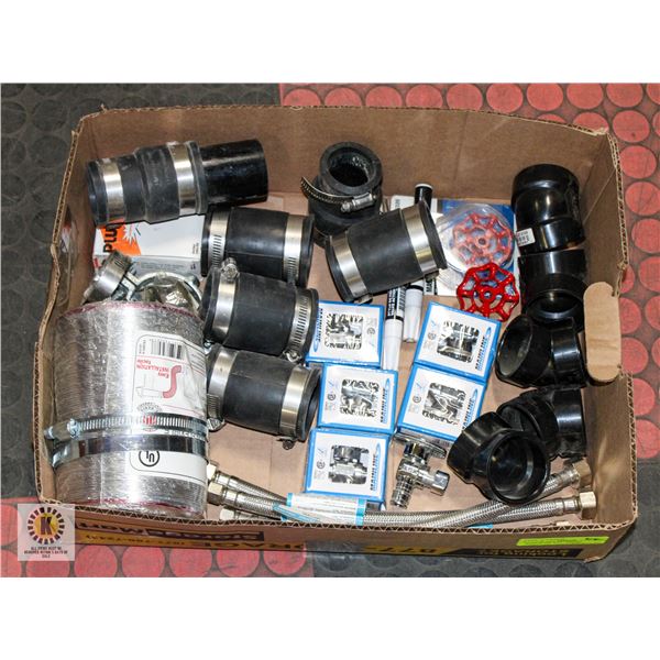 FLAT OF NEW PLUMBING HARDWARE INCL. 6 NEW
