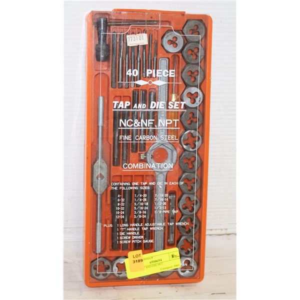 40PC TAP AND DIE SET