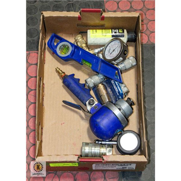 FLAT WITH AIR ORBITAL SANDER, AIR TOOL OIL,