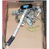 Image 1 : FLAT WITH 2-TON CABLE PULLER - DOUBLE HOOK,