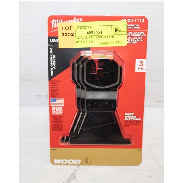 NEW MILWAUKEE OPEN-LOK UNIVERSAL 3-PK