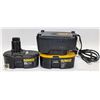 Image 1 : DEWALT 18 VOLT BATTERY CHARGER AND 2 DEWALT