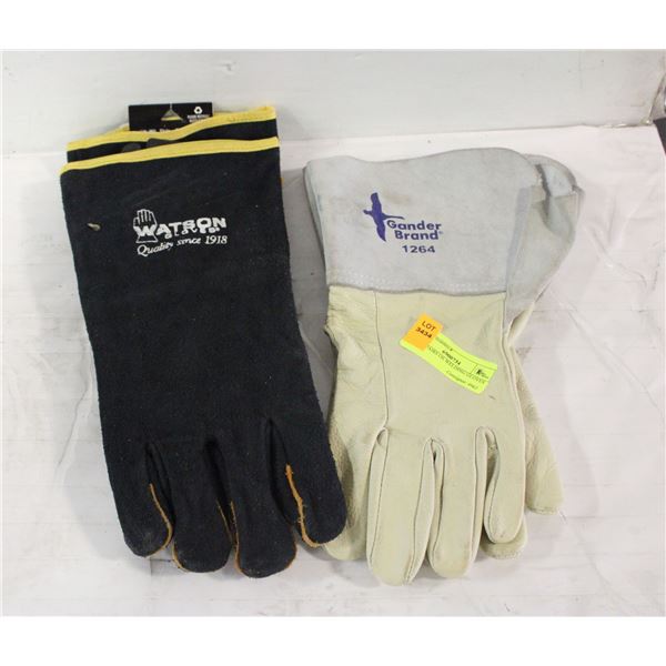 2 NEW PAIRS OF WELDING GLOVES