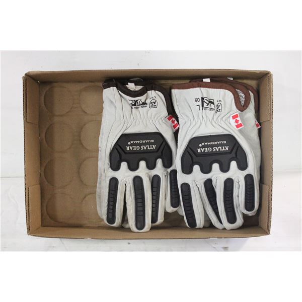 2 PAIRS (1 NEW-1 USED ONCE) ATLAS GEAR GUARDMAX