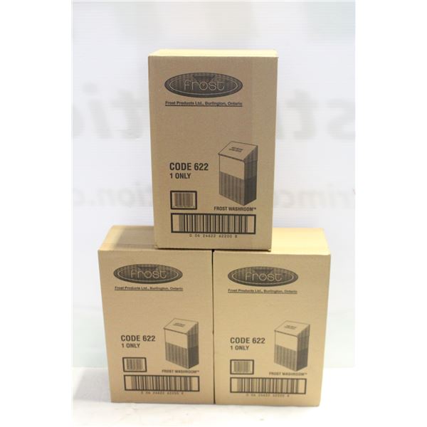 LOT OF 3 NEW FROST NAPKIN DISPOSAL BINS
