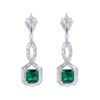 Image 1 : Emerald & Diamond Drop EarRings