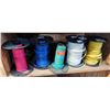 Image 1 : Qty 5 Partial Spools Wire: Blue, Pink, Aqua, Yellow & White