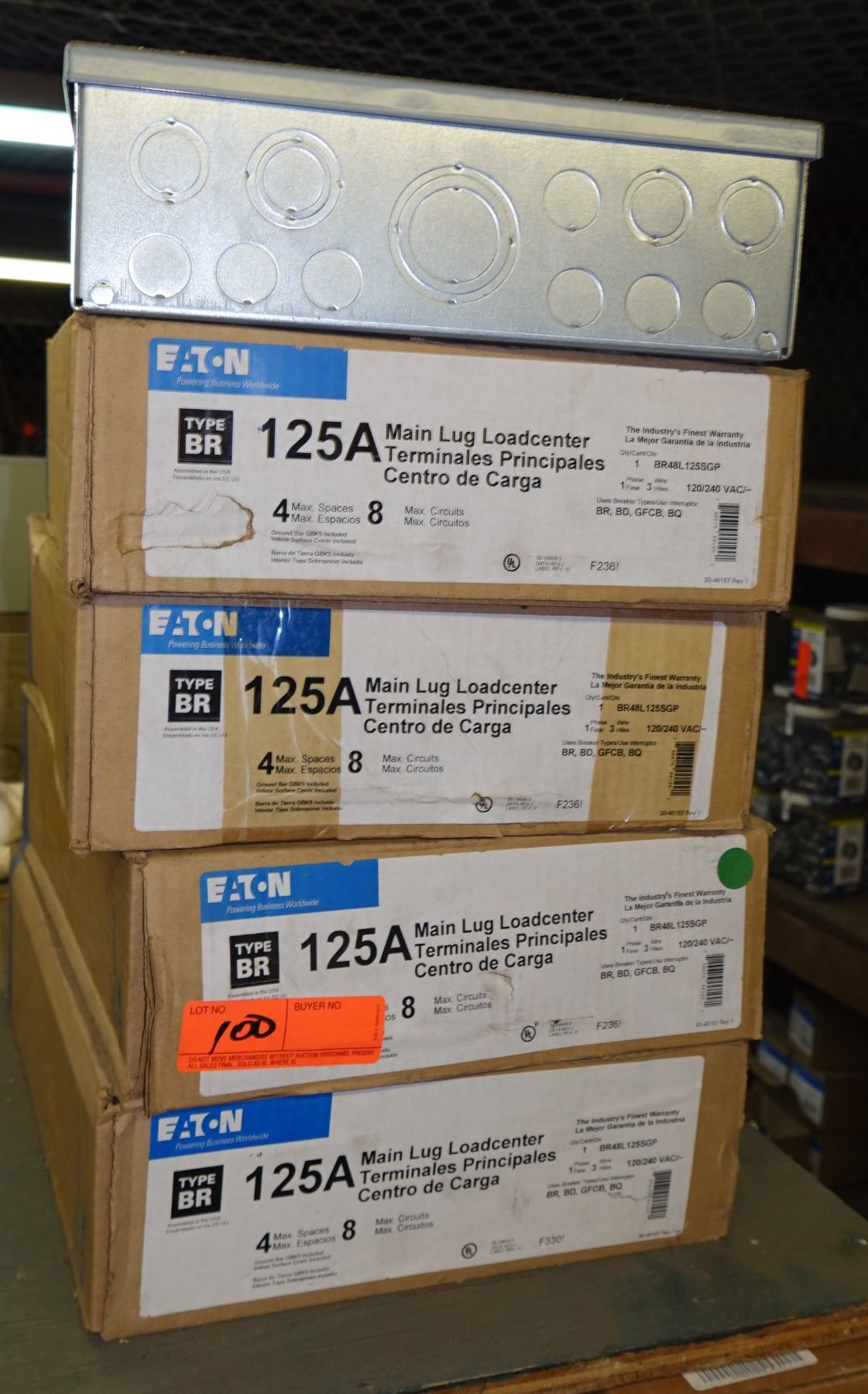 Qty 5 Eaton 125A Main Lug Loadcenter Boxes