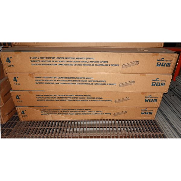 Qty 4 Boxes Cooper APHDVT-232 All Pro Vaportite 4' Fixtures