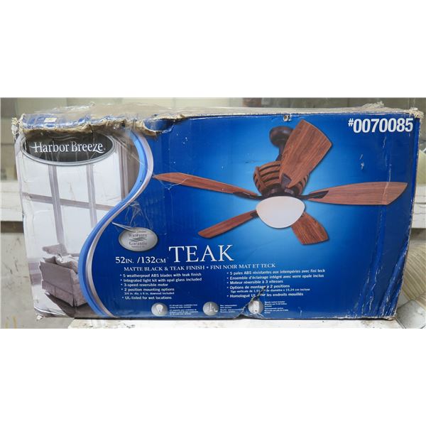 Harbor Breeze 0070085 Teak Ceiling Fan in Box